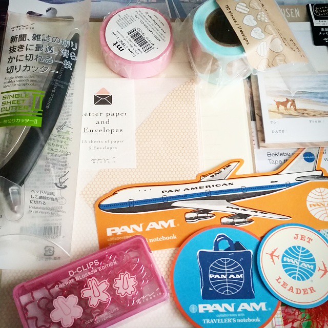 Great goodies from @misc_store_ams  love it all and esp. Curious to try out the single sheet cutter :) thanks! #midori #miscellaneous #miscstore #travelersnotebook #panam #stickers #stationery #mttape #maskingtape