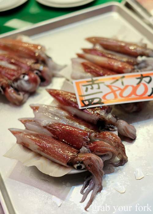 Squid at Omicho Market, Kanazawa, Japan