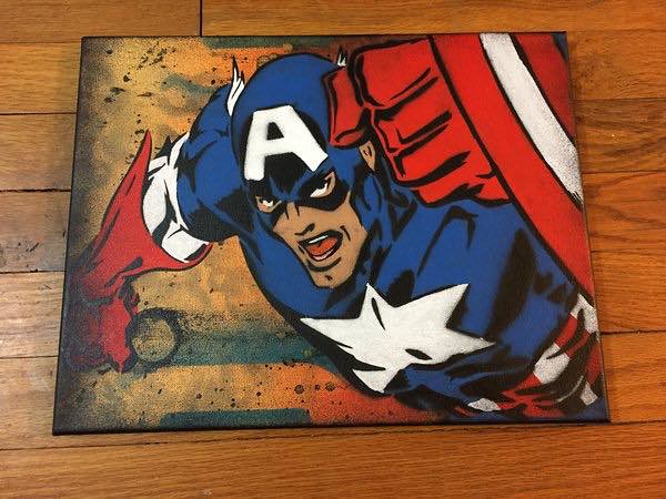 Captain America canvas by Chris Cleveland Studios