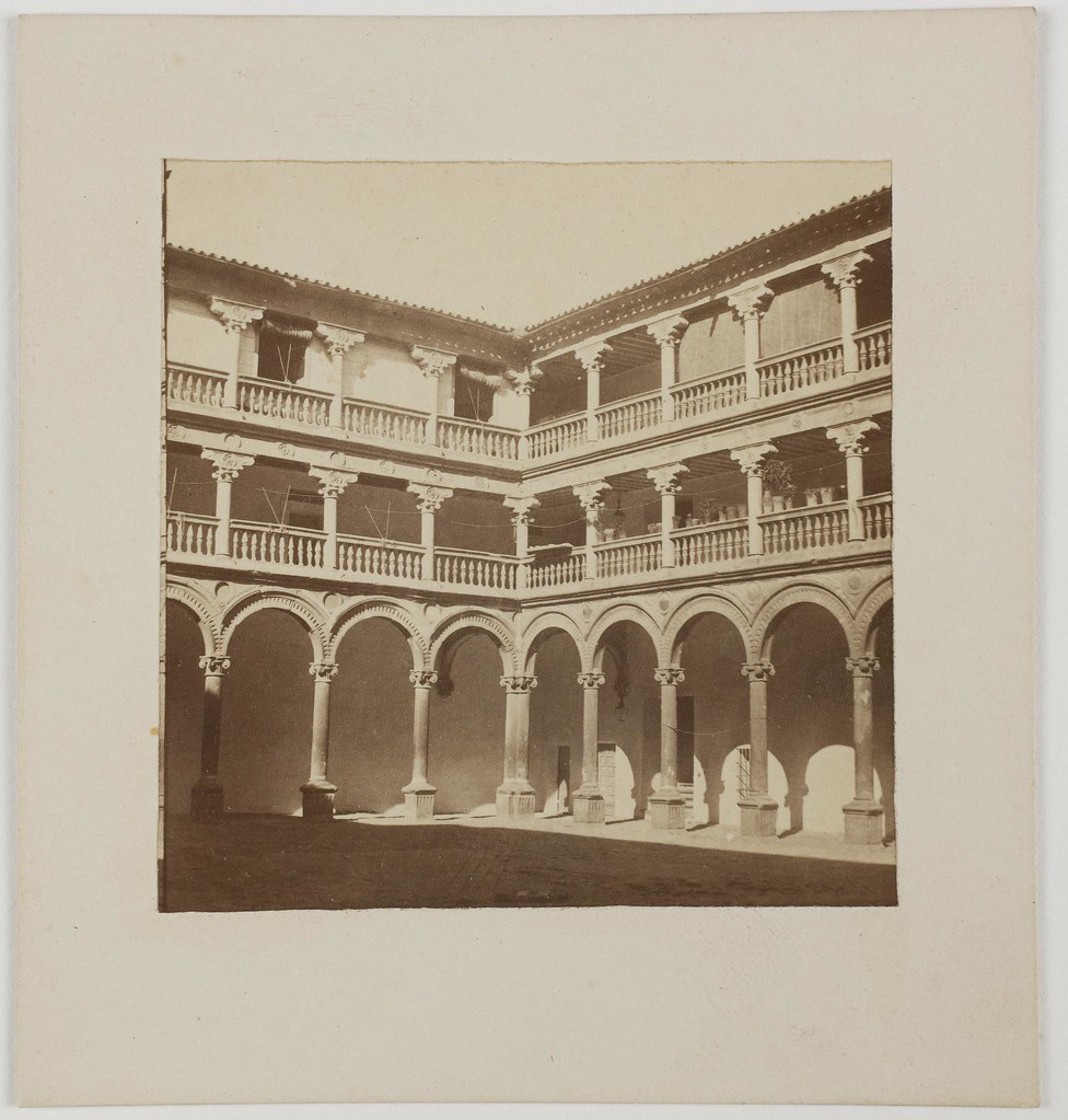 Patio de San Pedro Mártir hacia 1860 por Louis Léon Masson.  Museo del Prado