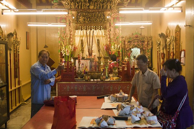Chinese People Offering Prayer - Chinese New Year 2015, Kolkata, India