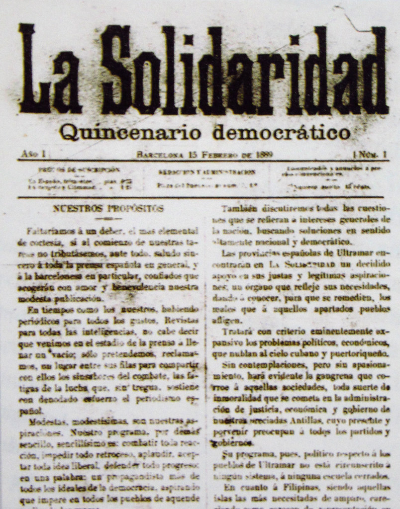 la solidaridad | Isang diyaryo sa wikang Espanyol ang La Sol… | Flickr