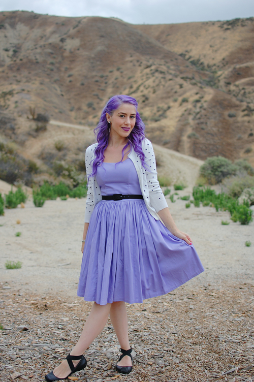 Pinup Couture Jenny dress in Lavender