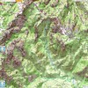 Carte de la région de Bavedda autour du ruisseau de Purcaraccia avec le tracé approché de la montée/descente à l'usine à bois 989m de la Purcaraccia du 26/07/2016