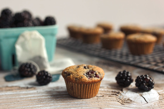Grain-free Blackberry Earl Grey Mini Muffins