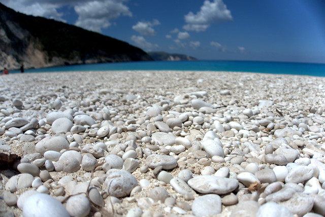 Pebbles and rocks of Myrtos Beach