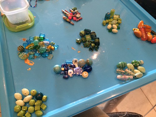 Beads to make boho preppy hybrid necklaces. Boho because of beading. Preppy for the seaglass inspiration.