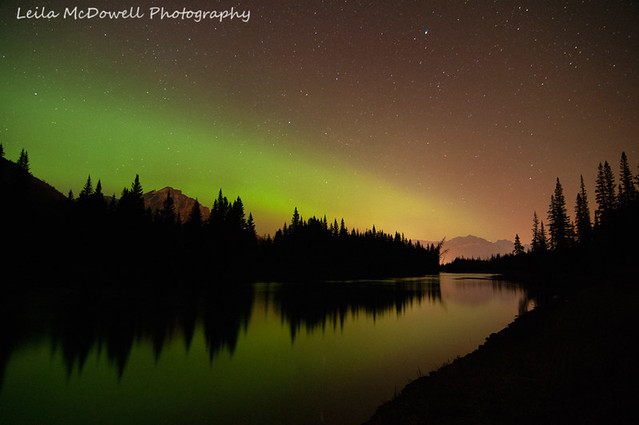 Bow River and Northern Lights