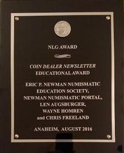 2016 NLG CDN award plaque to Newman Portal