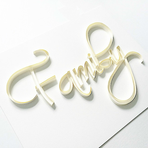 Quilled Typography by Ashley Chiang - Family