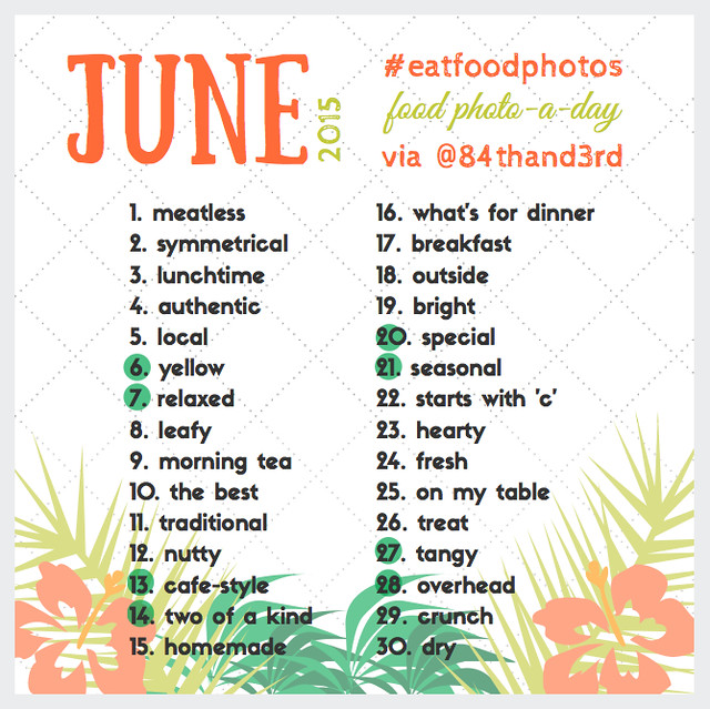 June 2015 Photo Challenge #eatfoodphotos: The Food Photo-A-Day!
