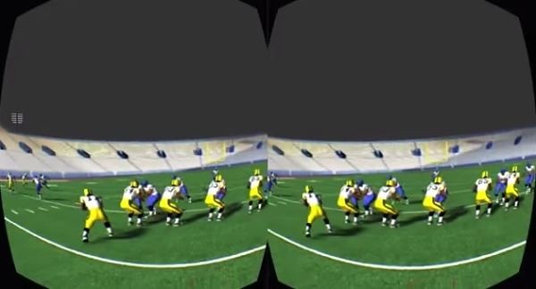 Dive Sport cool! Wear a virtual reality glasses football