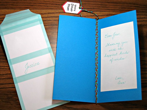 Retro Bridal Shower Card and Envelope