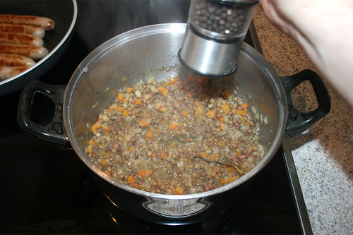 46 - Linsen mit Pfeffer & Salz abschmecken / Taste lentils with salt & pepper