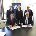The signing of a memorandum of understanding between IATA and the UNECE (United Nations Economic Commission for Europe) to promote implementation of the WTO Trade Facilitation Agreement, in Geneva on 12 May 2015