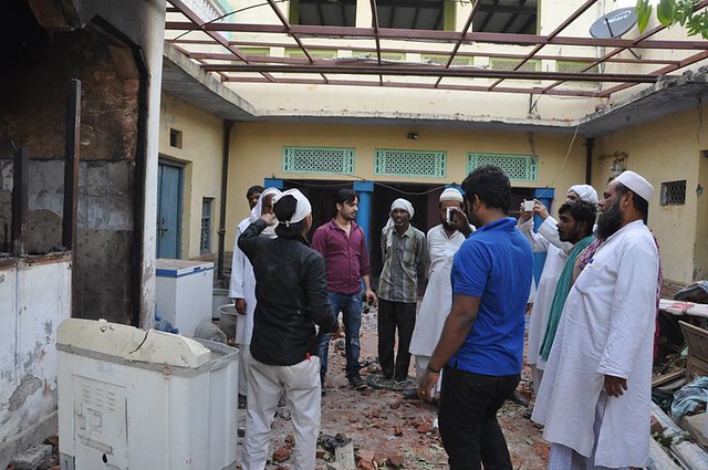 AIMIM delegation visits riot affected Faridabad village