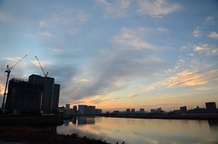 Dusk over the Tama River
