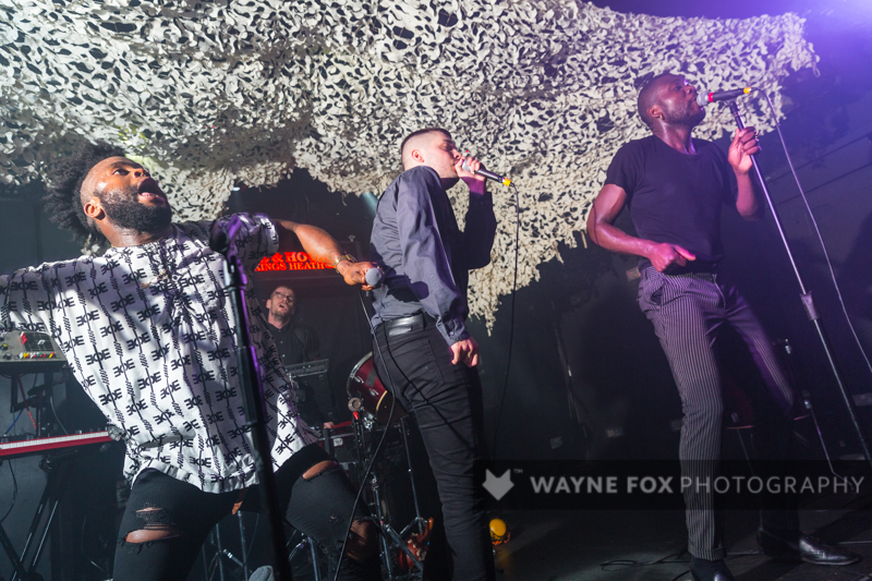 Young Fathers play at The Hare and Hounds in Birmingham, 03 June 2015.