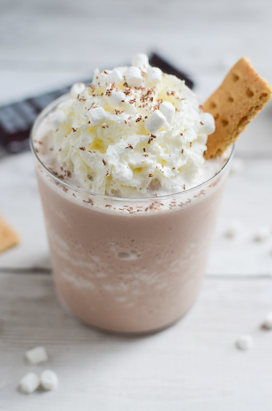S'mores Frozen Hot Chocolate! You won't believe how delicious this is! 