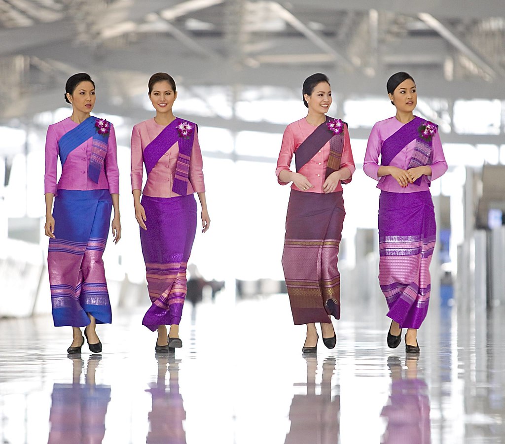 Image result for Thai Airways cabin crew uniform
