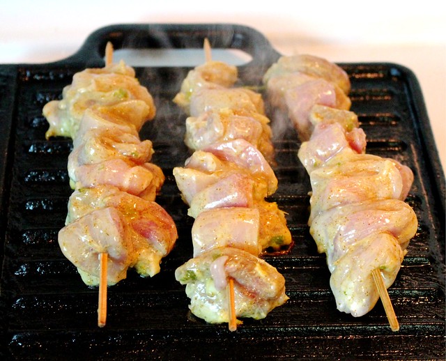 Ricardo's Curried Chicken Skewers with Toasted Coconut Gremolata