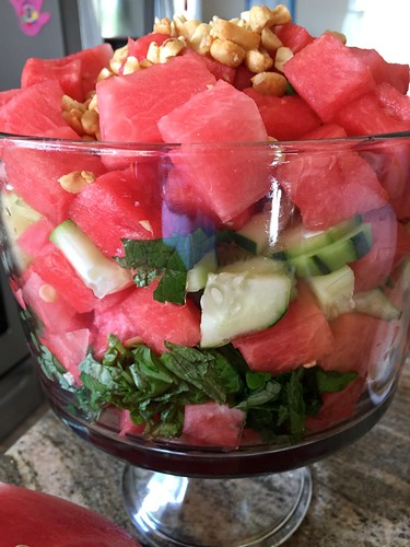 Thai inspired watermelon salad