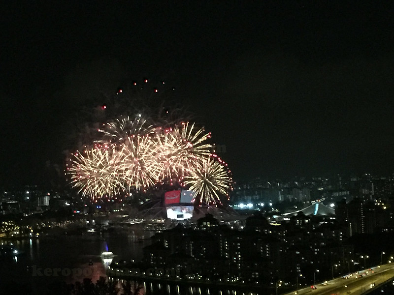 Fireworks from the Premier Room, The Ritz-Carlton Millenia Singapore