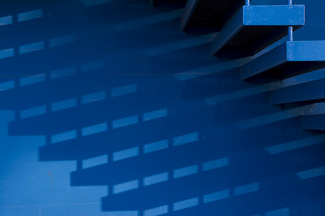Shadow of a blue stairway (on Explore)